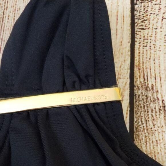 MICHAEL Michael Kors One Shoulder One-Piece Swimsuit Size 6 Navy Blue - Picture 5 of 11